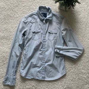 American Eagle Denim Button Down